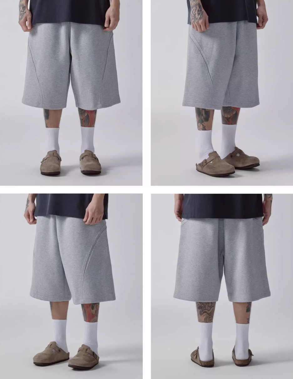 F2CE Basic Stitching Sweat Shorts | Face 3 Face