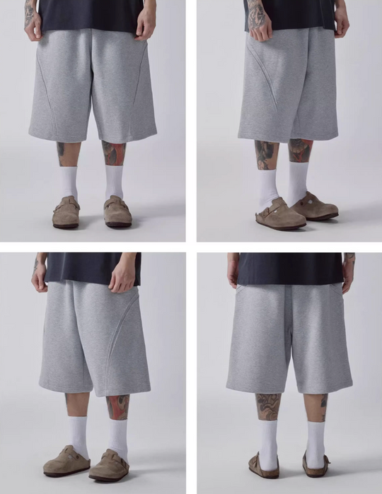 F2CE Basic Stitching Sweat Shorts | Face 3 Face