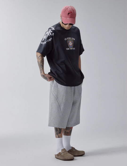F2CE Basic Stitching Sweat Shorts | Face 3 Face