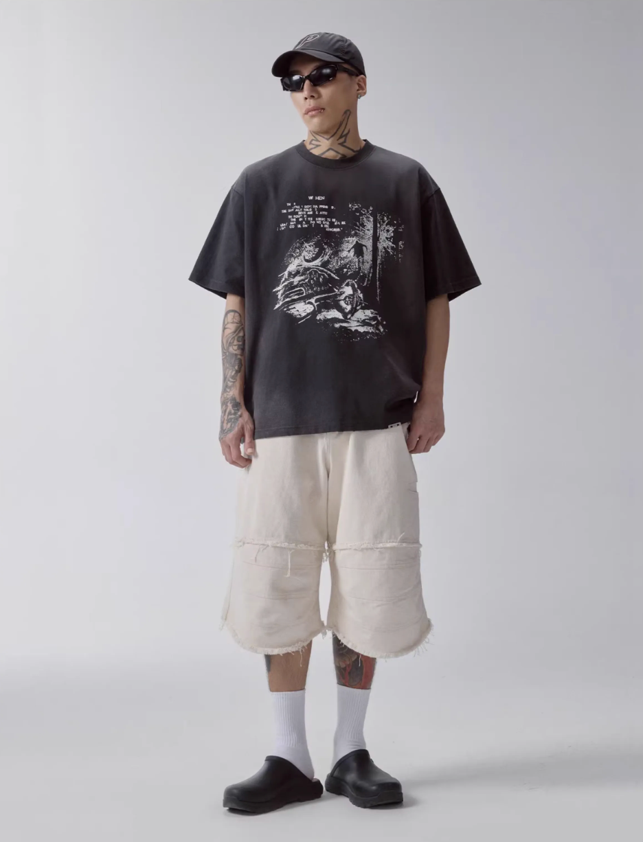 F2CE Knee Stitching Shorts | Face 3 Face