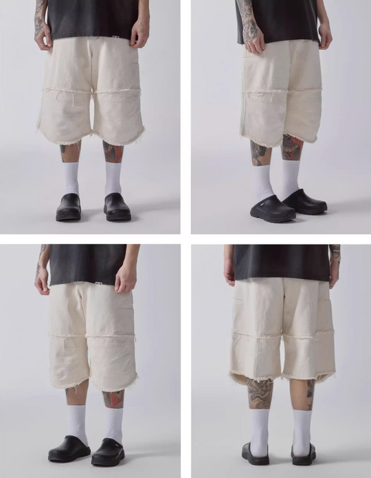 F2CE Knee Stitching Shorts | Face 3 Face