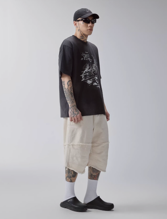 F2CE Knee Stitching Shorts | Face 3 Face