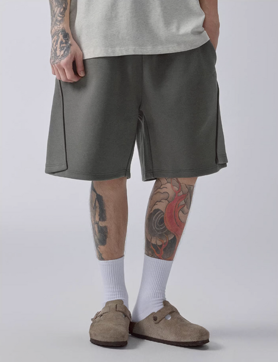 F2CE Deconstructed Embroidered Sweat Shorts | Face 3 Face