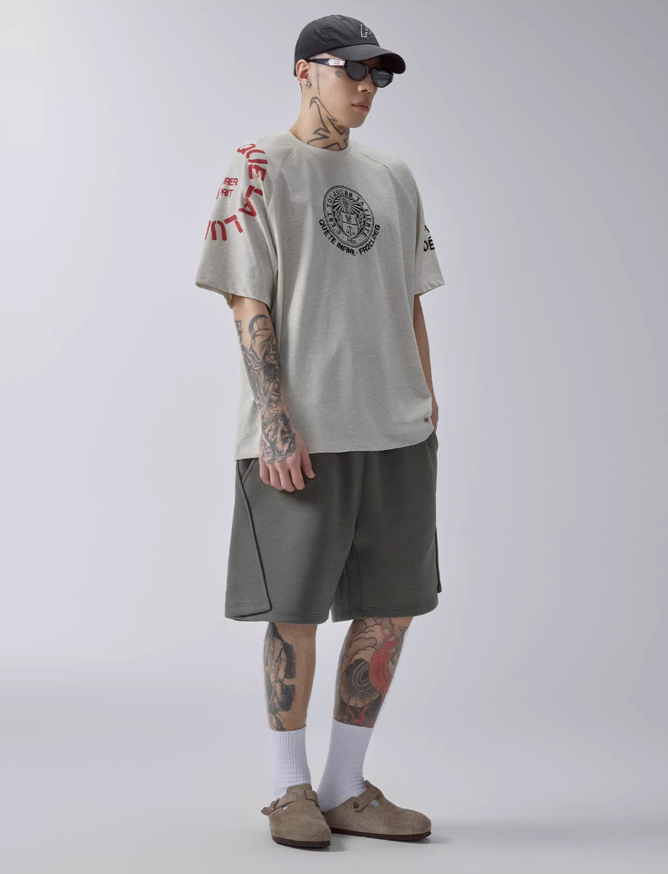 F2CE Deconstructed Embroidered Sweat Shorts | Face 3 Face