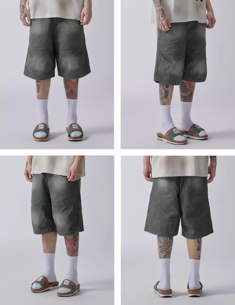 F2CE Washed Gradient Work Shorts | Face 3 Face