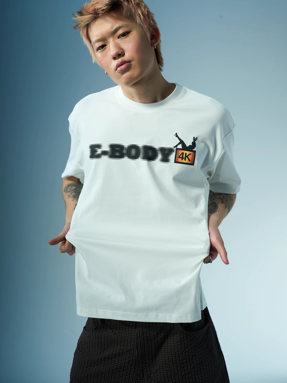 EVILKNIGHT(EK) Mosaic Letter Printed Tee | Face 3 Face