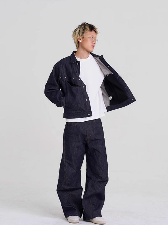 EVILKNIGHT(EK) Classic Tailoring Line Wide-Leg Jeans | Face 3 Face