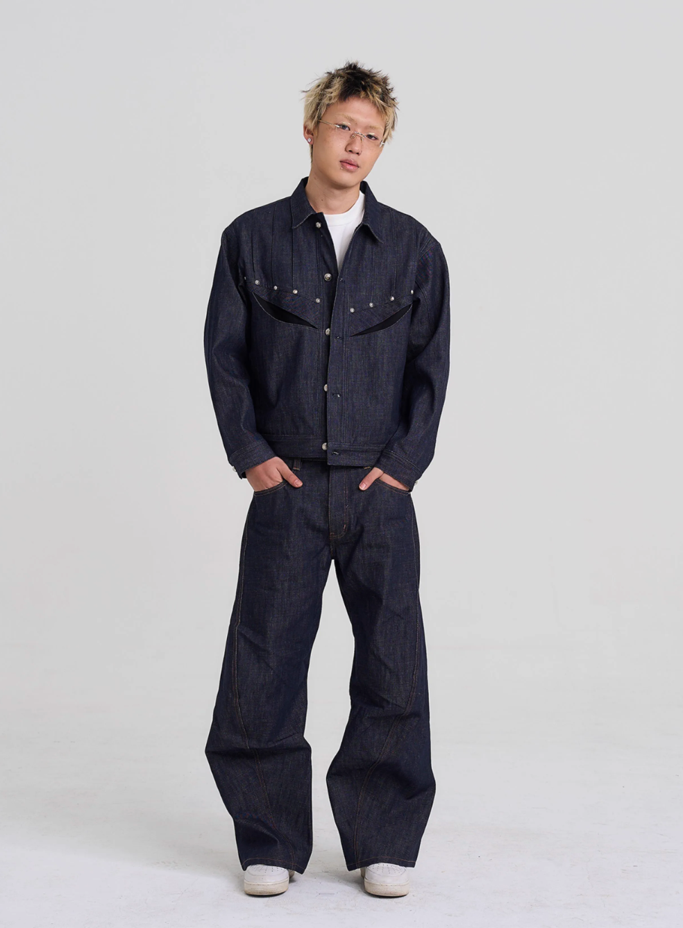 EVILKNIGHT(EK) Classic Tailoring Line Wide-Leg Jeans | Face 3 Face