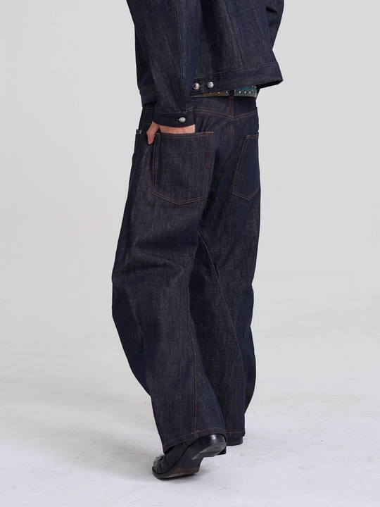 EVILKNIGHT(EK) Classic Tailoring Line Wide-Leg Jeans | Face 3 Face