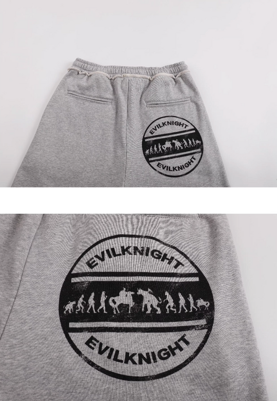 EVILKNIGHT(EK) Two-Tone Printed Baggy Sweatpants | Face 3 Face