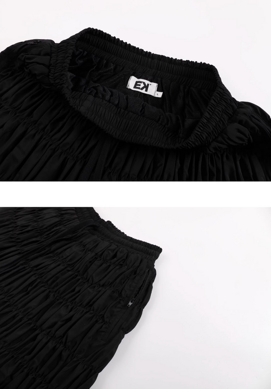EVILKNIGHT(EK) Layered Pleated Structured Shorts | Face 3 Face