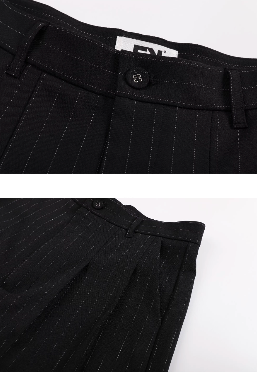 EVILKNIGHT(EK) Dark Pinstripe Suit Shorts | Face 3 Face