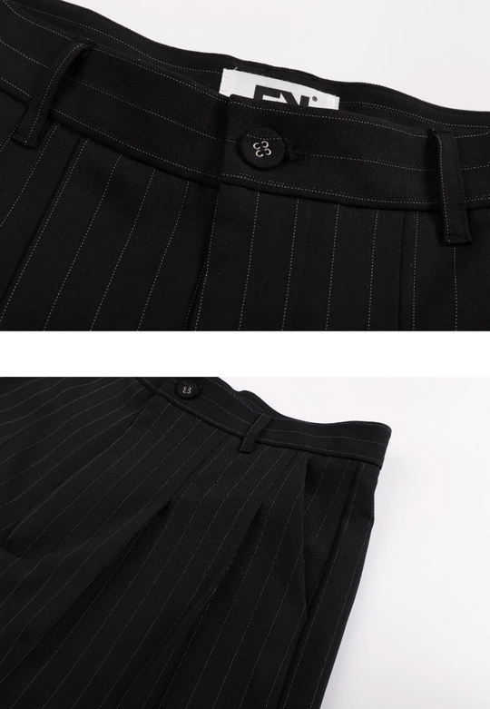 EVILKNIGHT(EK) Dark Pinstripe Suit Shorts | Face 3 Face