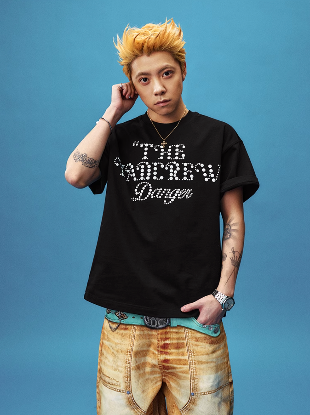 YADcrew Polka Dot Star Foam Printed Tee | Face 3 Face