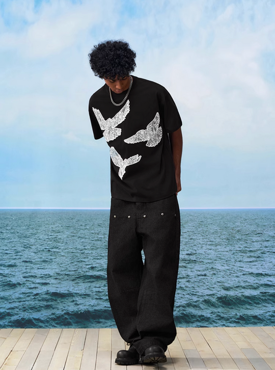 YADcrew Lace Peace Dove Print Tee | Face 3 Face