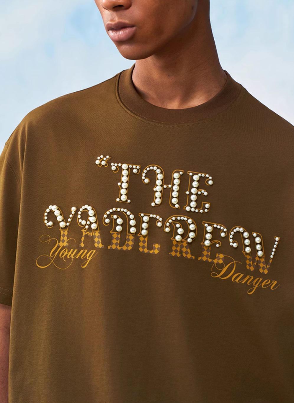 YADcrew Checkerboard Patchwork Pearl Logo Tee | Face 3 Face