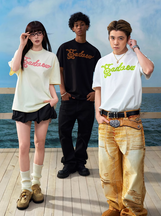 YADcrew Rope Knot 3D Needle Embroidered Logo Tee | Face 3 Face