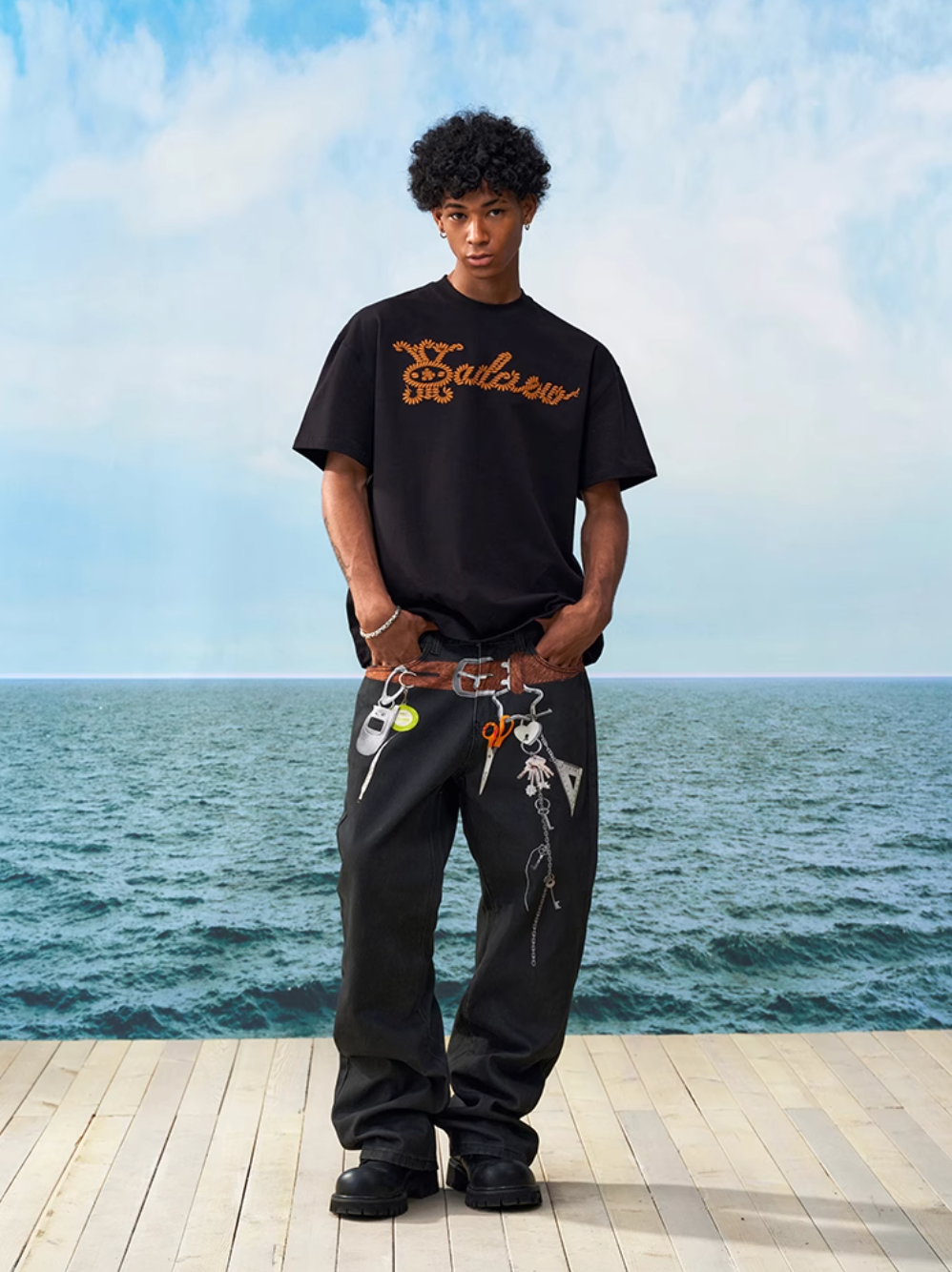 YADcrew Rope Knot 3D Needle Embroidered Logo Tee | Face 3 Face