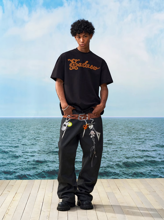 YADcrew Rope Knot 3D Needle Embroidered Logo Tee | Face 3 Face