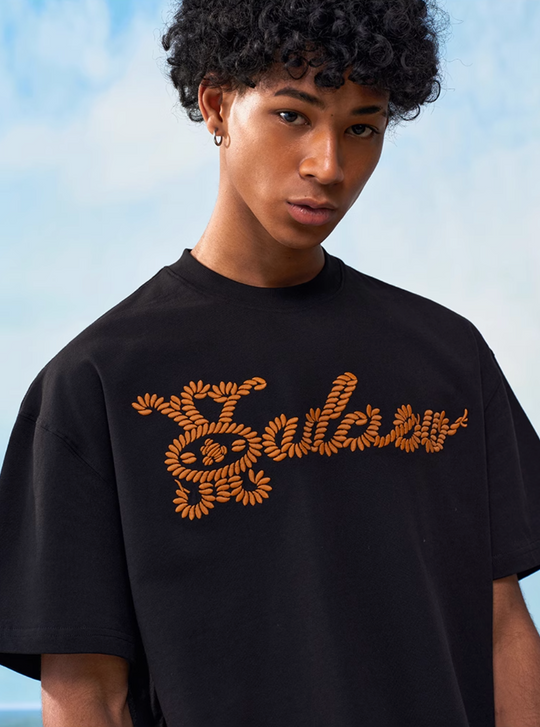 YADcrew Rope Knot 3D Needle Embroidered Logo Tee | Face 3 Face