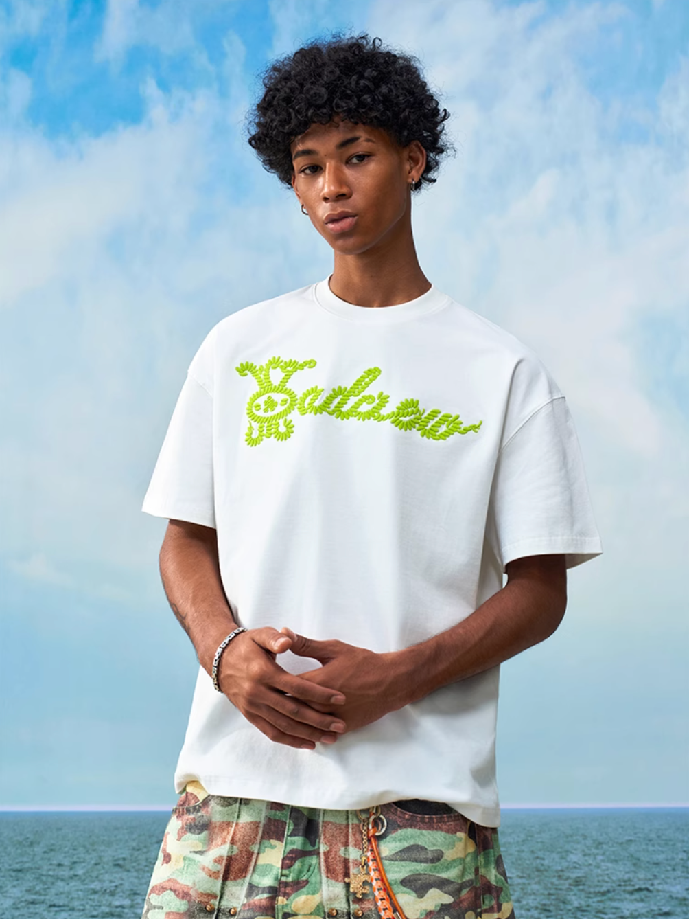 YADcrew Rope Knot 3D Needle Embroidered Logo Tee | Face 3 Face