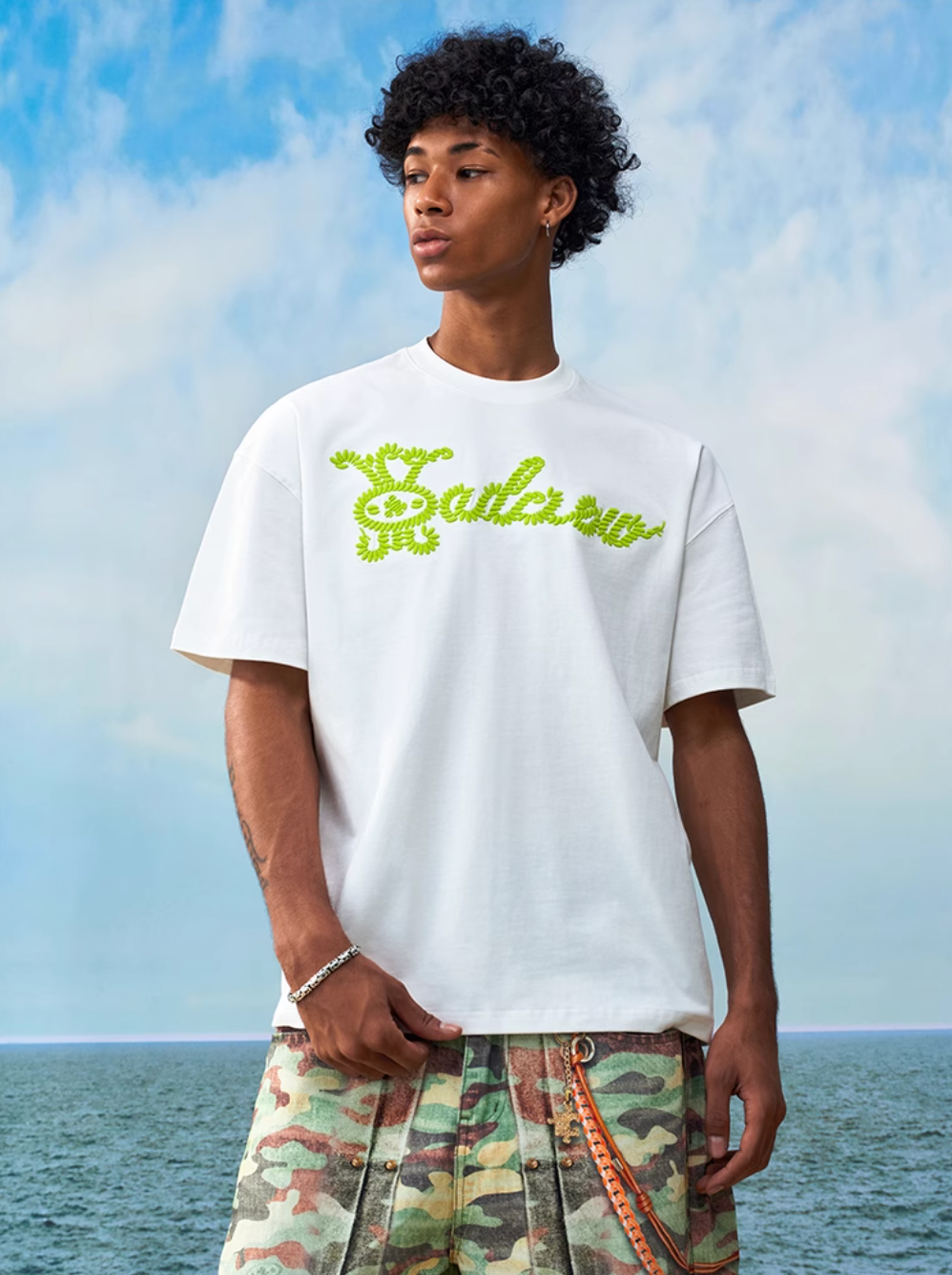 YADcrew Rope Knot 3D Needle Embroidered Logo Tee | Face 3 Face