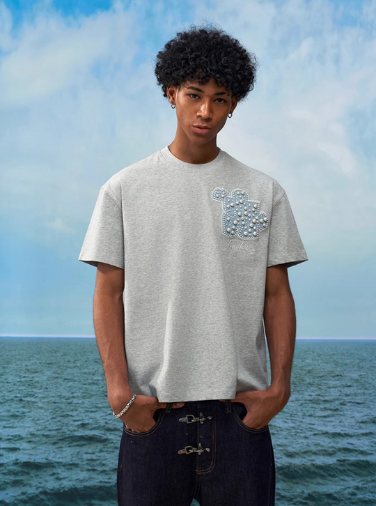 YADcrew Pearl Puzzle Patch Embroidered Tee | Face 3 Face