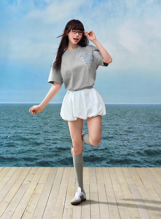 YADcrew Pearl Puzzle Patch Embroidered Tee | Face 3 Face