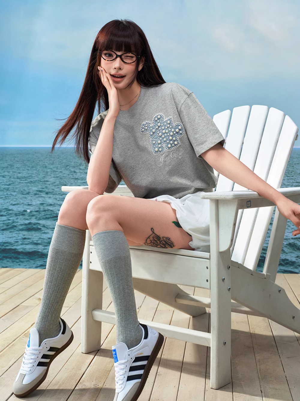 YADcrew Pearl Puzzle Patch Embroidered Tee | Face 3 Face