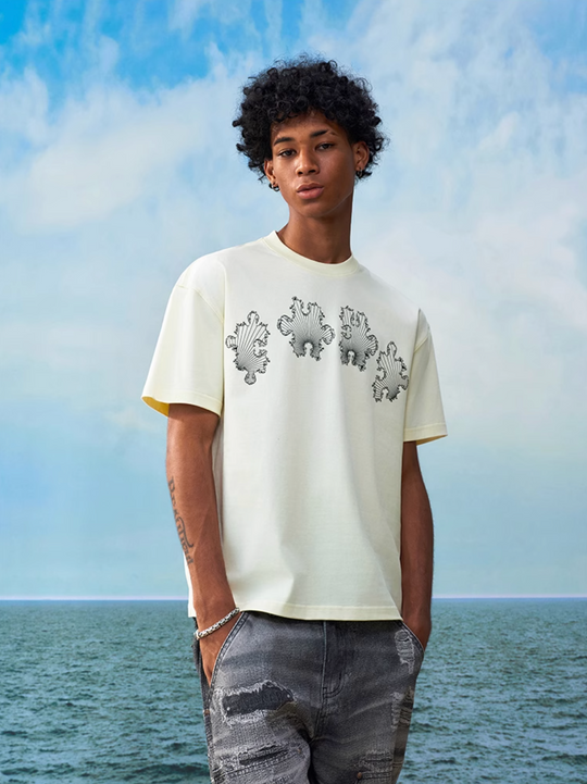 YADcrew Line Puzzle Logo Print Tee | Face 3 Face