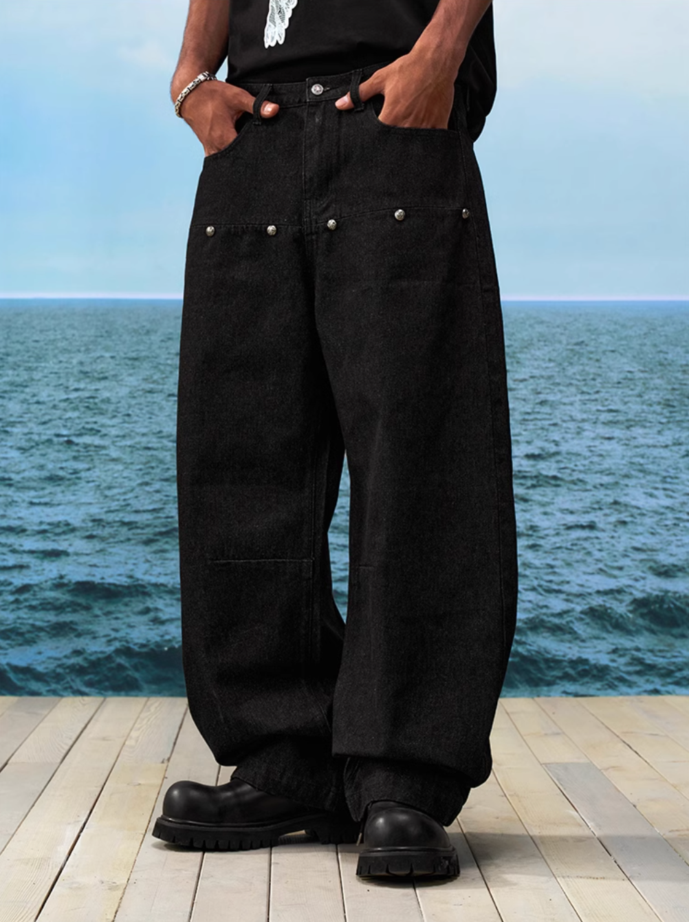 YADcrew Rivet Black Original Jeans | Face 3 Face