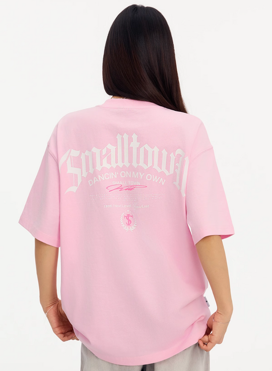 Small Town Kid Embroidered Logo Leather Label Tee | Face 3 Face