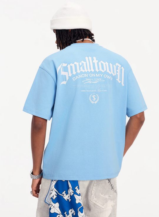 Small Town Kid Embroidered Logo Leather Label Tee | Face 3 Face
