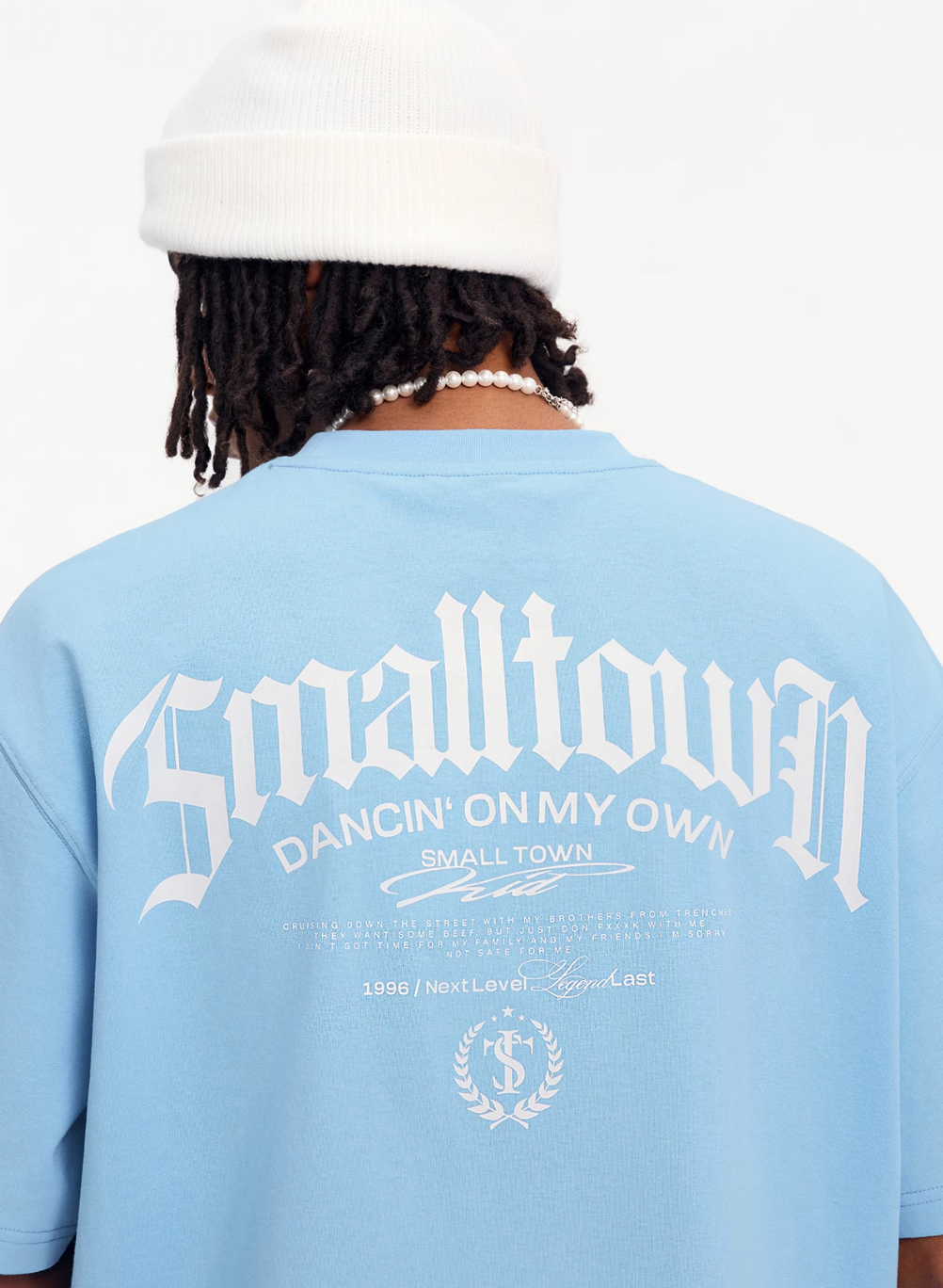 Small Town Kid Embroidered Logo Leather Label Tee | Face 3 Face