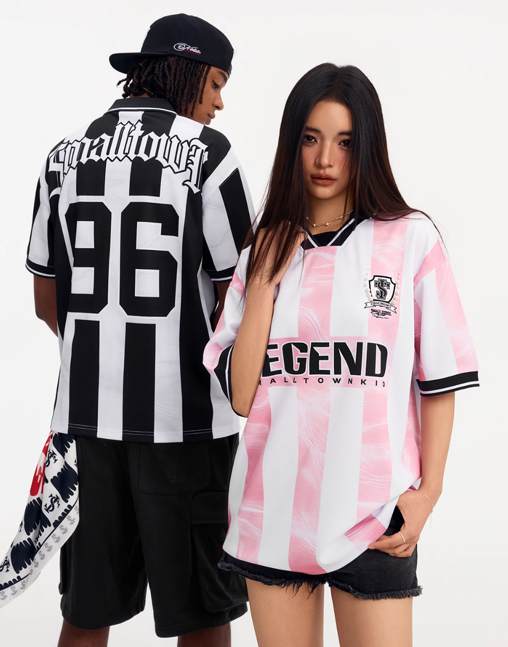 Small Town Kid Water Ripple Striped Polo Jersey | Face 3 Face