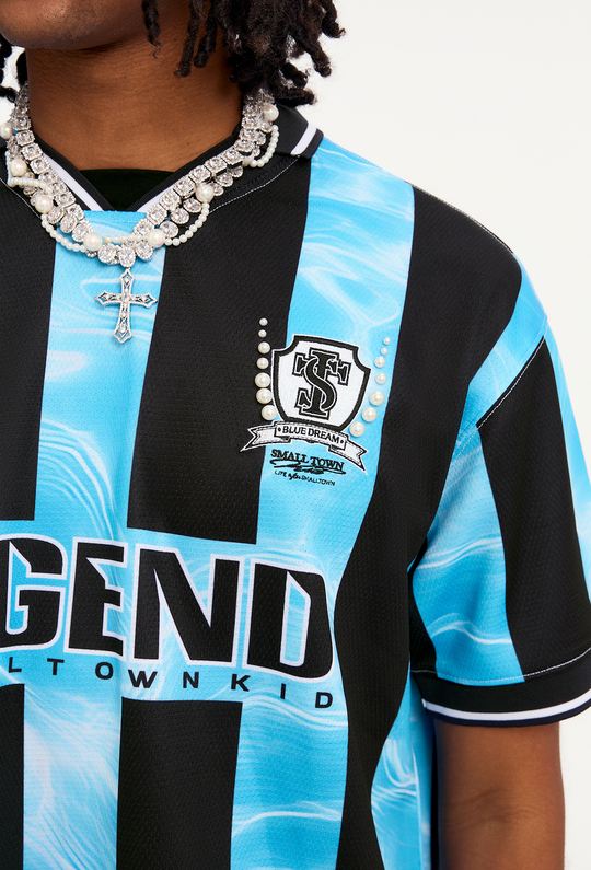 Small Town Kid Water Ripple Striped Polo Jersey | Face 3 Face