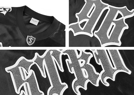 Small Town Kid Rhinestone Embroidered Hockey Jersey | Face 3 Face