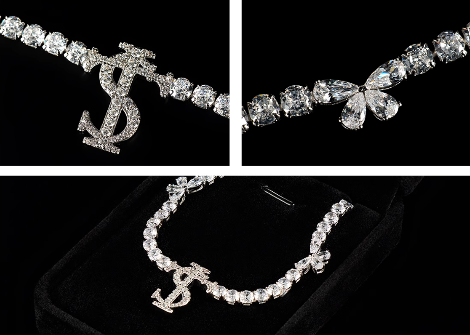 Small Town Kid Butterfly Zirconia Full Diamond Chain Necklace | Face 3 Face