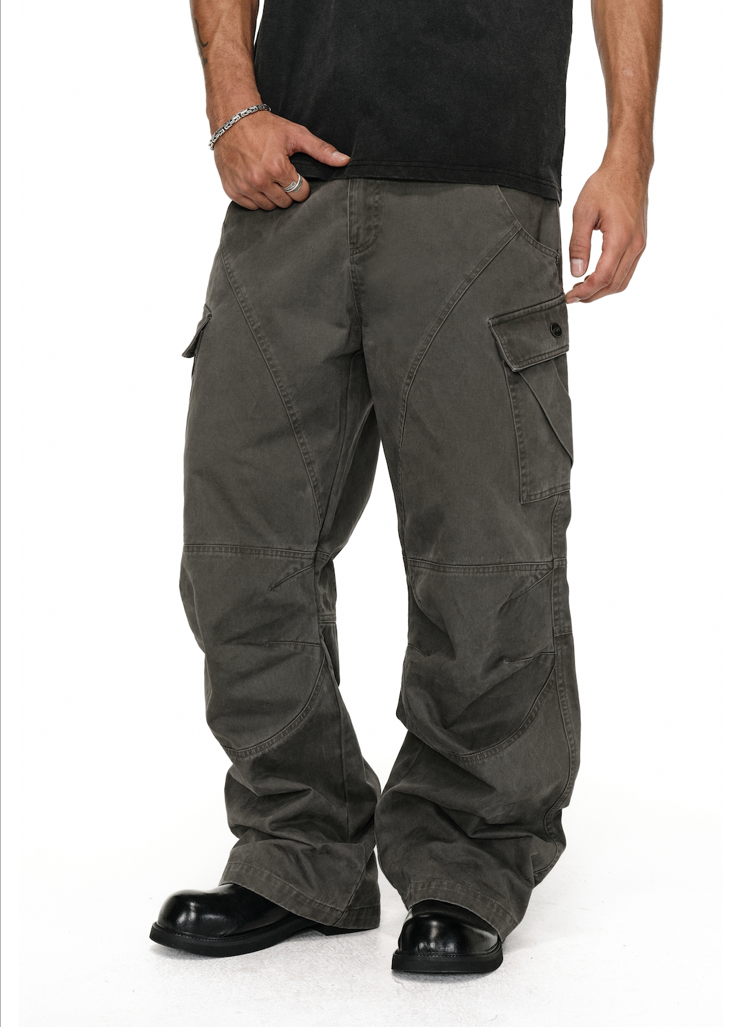 ANTIDOTE Segmented Structured Work Cargo Pants | Face 3 Face