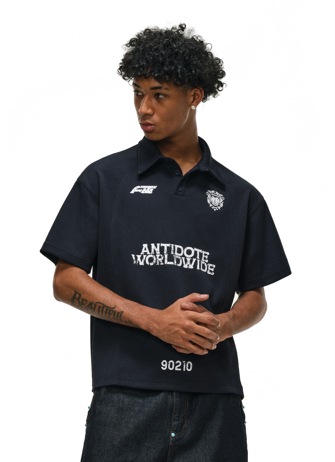ANTIDOTE Logo & Badge Printed Polo | Face 3 Face