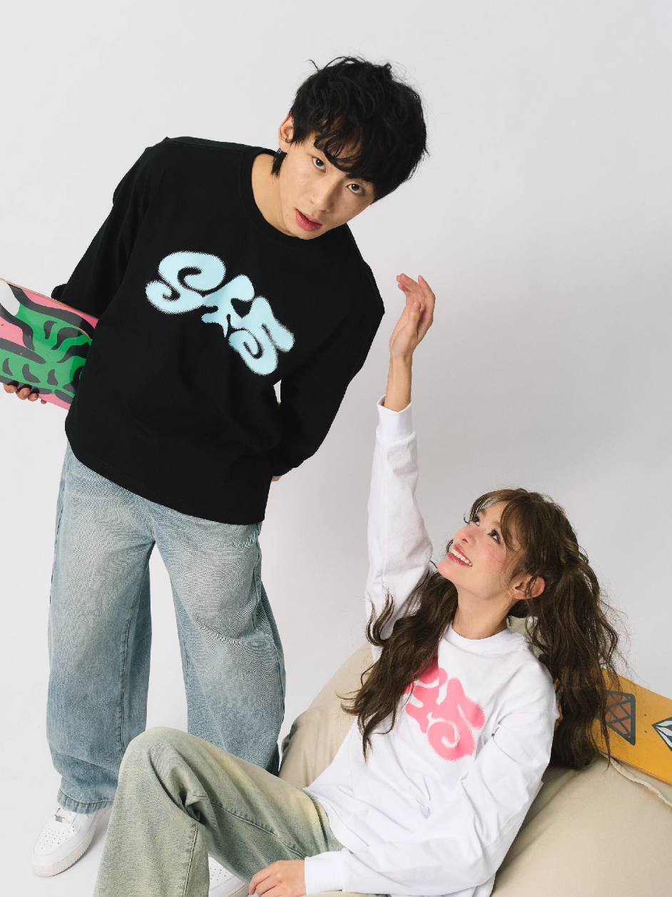 S45 Dot Logo Printed Long-Sleeve Tee | Face 3 Face