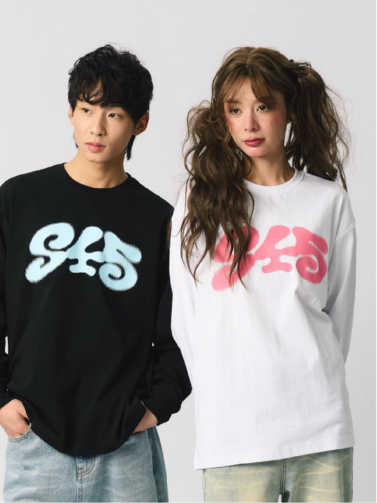 S45 Dot Logo Printed Long-Sleeve Tee | Face 3 Face
