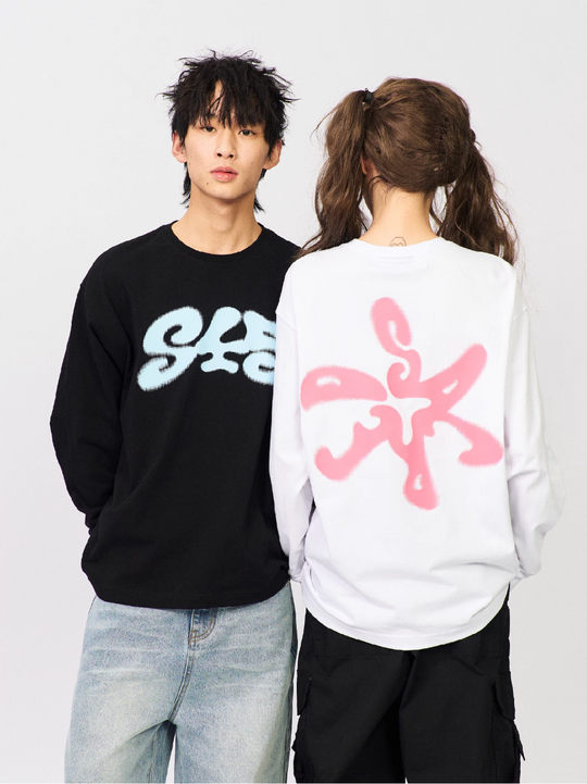 S45 Dot Logo Printed Long-Sleeve Tee | Face 3 Face