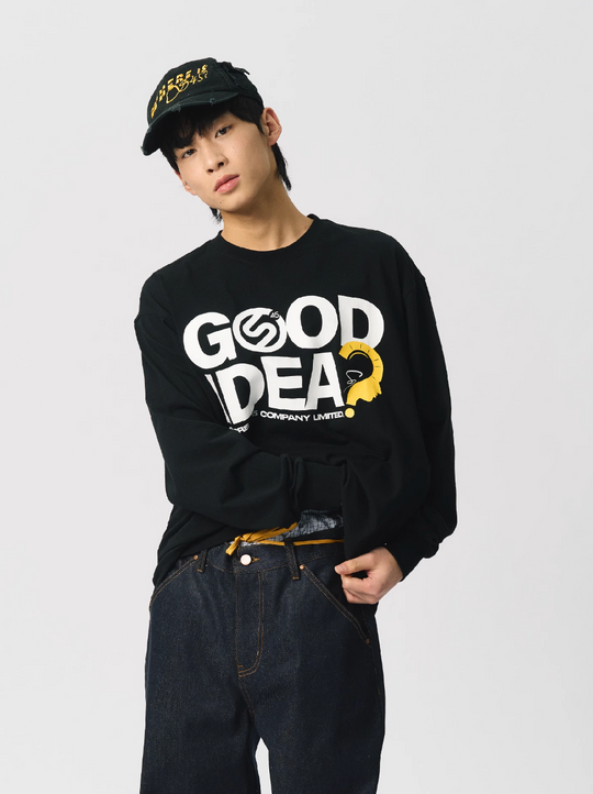 S45 Graffiti-Inspired Print Long-Sleeve Tee | Face 3 Face