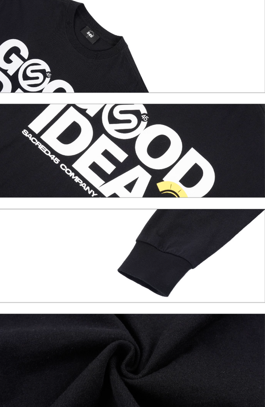 S45 Graffiti-Inspired Print Long-Sleeve Tee | Face 3 Face