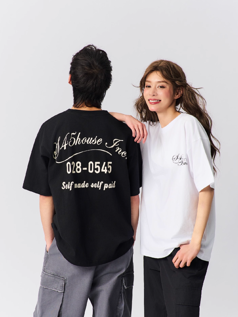 S45 Text Typography Printed Tee | Face 3 Face