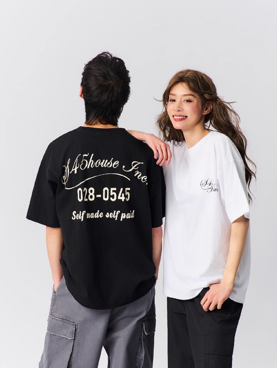 S45 Text Typography Printed Tee | Face 3 Face