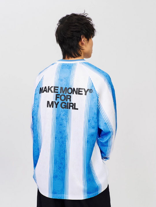 S45 Lily Floral Striped Long-Sleeve Jersey | Face 3 Face