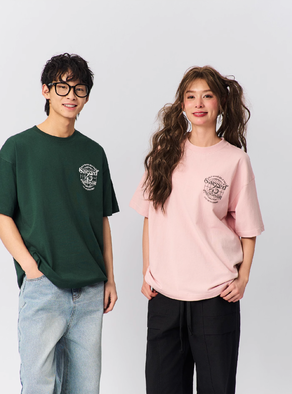 S45 New Earth Logo Printed Tee | Face 3 Face