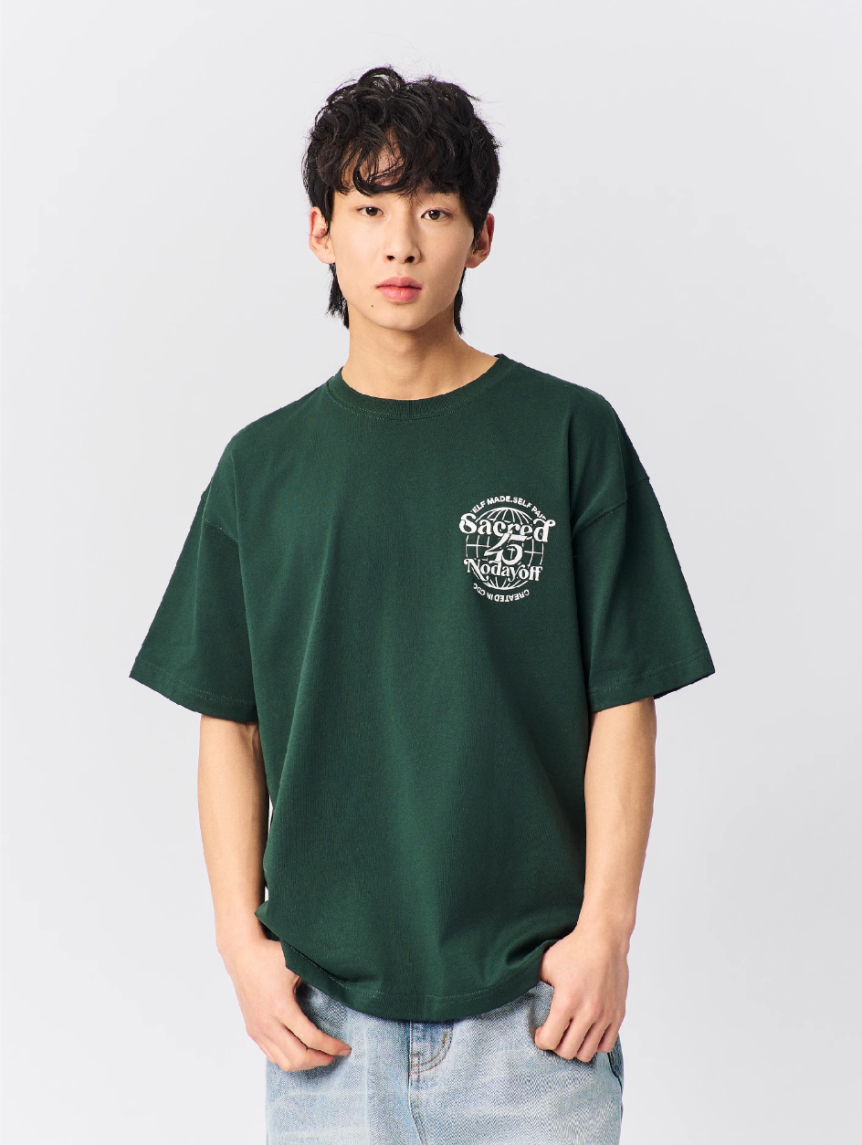 S45 New Earth Logo Printed Tee | Face 3 Face